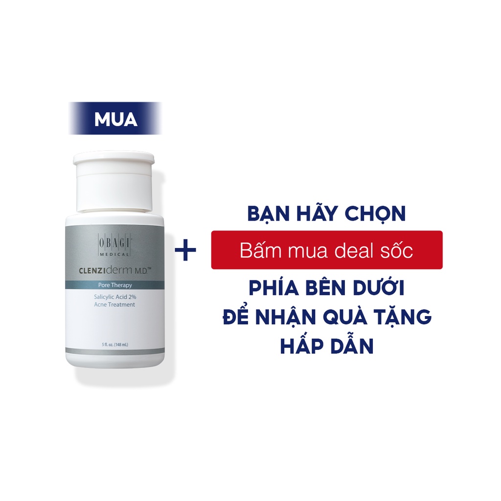 BHA giúp giảm mụn, dầu nhờn Obagi Clenziderm MD Pore Therapy 148ml