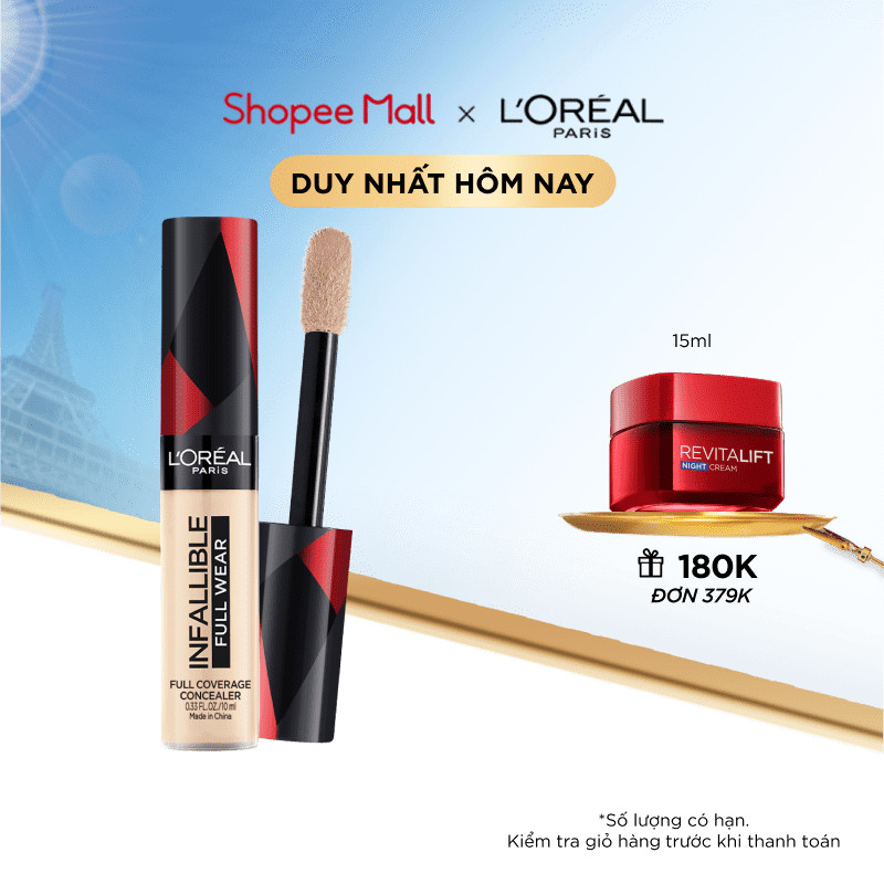 Kem Che Khuyết Điểm L'Oreal Paris Infallible Full Wear 10ml